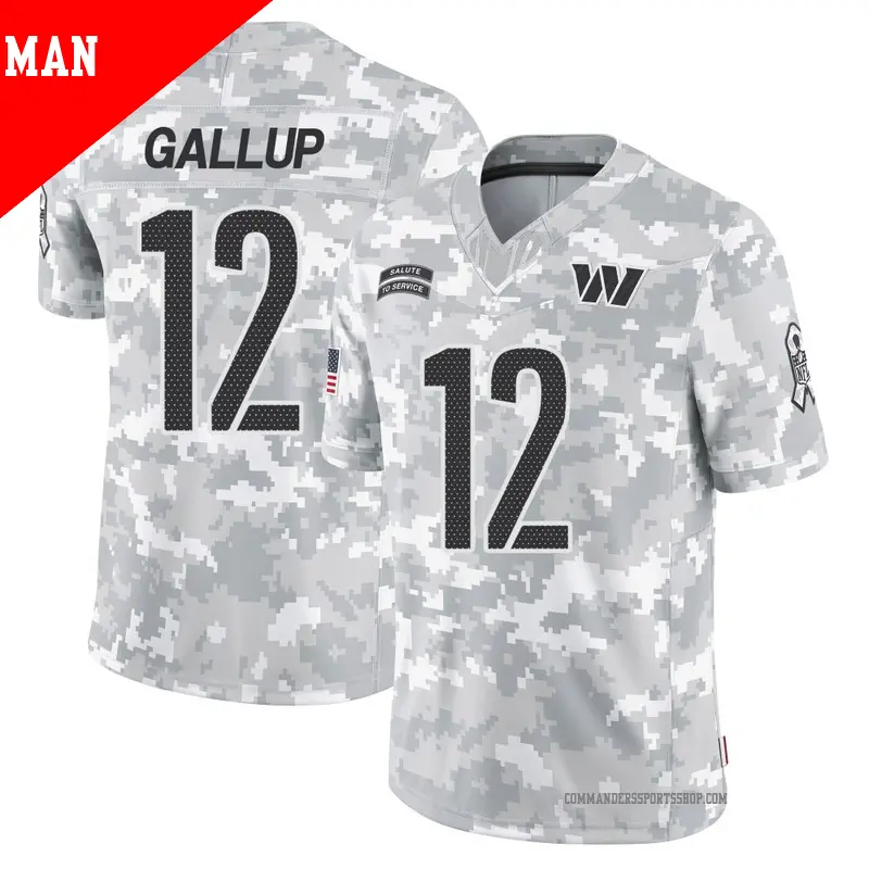 Men's ＃12 Michael Gallup Washington Commanders Limited Arctic Camo 2024 Salute to Service Jersey