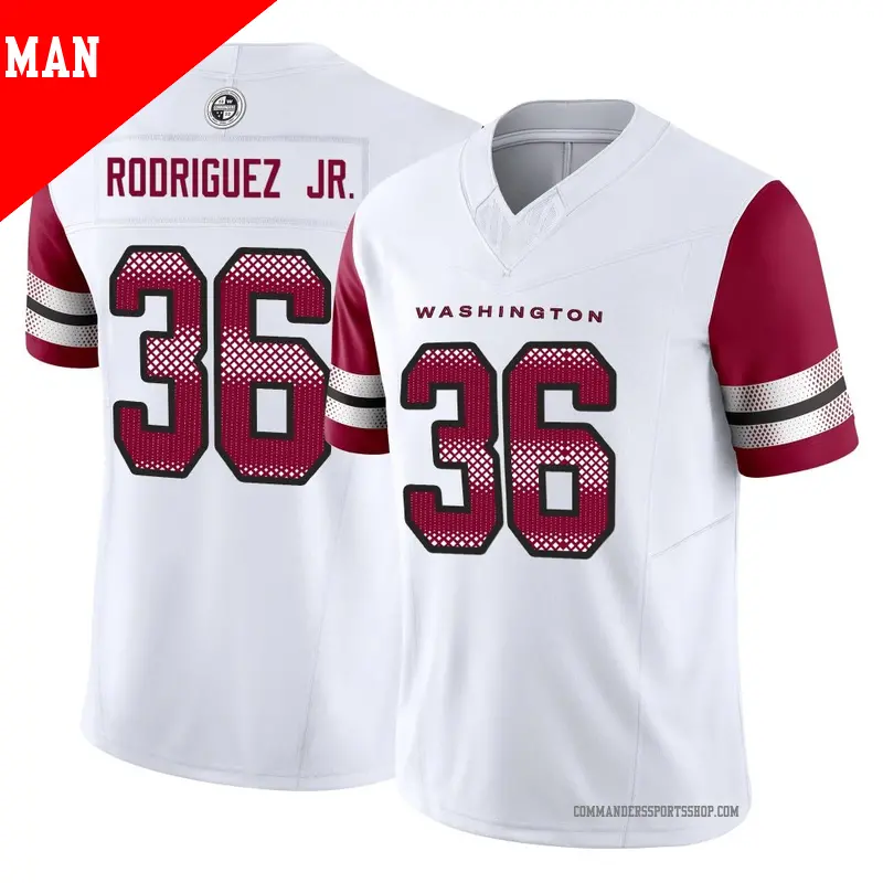 Men's ＃36 Chris Rodriguez Jr. Washington Commanders Limited White Vapor F.U.S.E. Jersey
